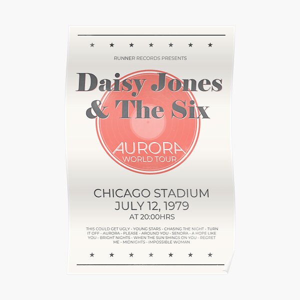 Poster « Daisy Jones & The Six - Aurora World Tour Poster » par Nad-Guz