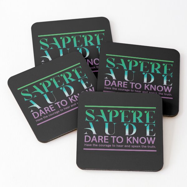 Item preview, Sapere Aude - Dare to Know - Dare to Be Wise – Be Brave Enough To Hear and Speak the Truth. Quote. Purple Emerald. designed and sold by SavvySapien.