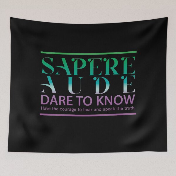Item preview, Sapere Aude - Dare to Know - Dare to Be Wise – Be Brave Enough To Hear and Speak the Truth. Quote. Purple Emerald. designed and sold by SavvySapien.