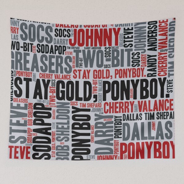 Item preview, The Outsiders - Word Cloud - Stay Gold Ponyboy designed and sold by mymymagic.