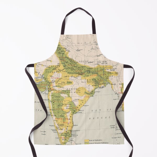 Item preview, Old India Agricultural Map (1907) Vintage South Asia Farming Atlas designed and sold by BravuraMedia.