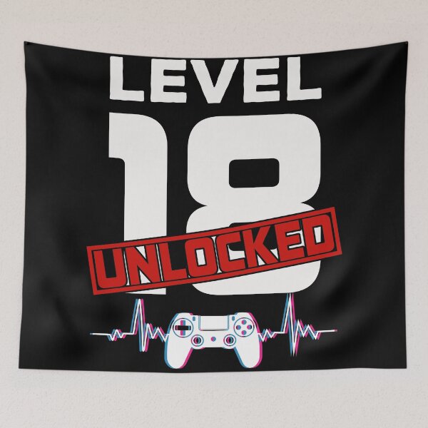 Item preview, Level 18 Unlocked - Born in 2003 Gaming - 18th Birthday Anniversary Video Game Father's Day Christmas Present. designed and sold by ALITOPRINCE.
