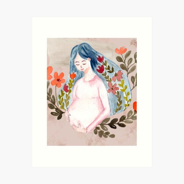 Item preview, Hand painted pregnant woman designed and sold by MIRORA.