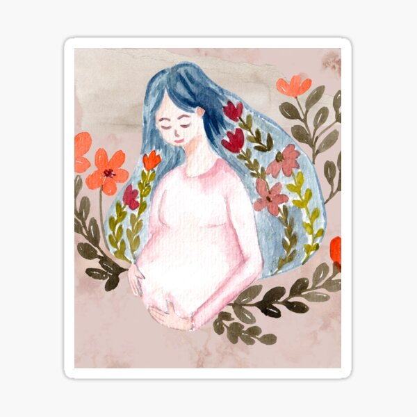 Item preview, Hand painted pregnant woman designed and sold by MIRORA.
