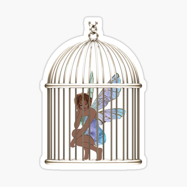 Fairy in Cage Sticker