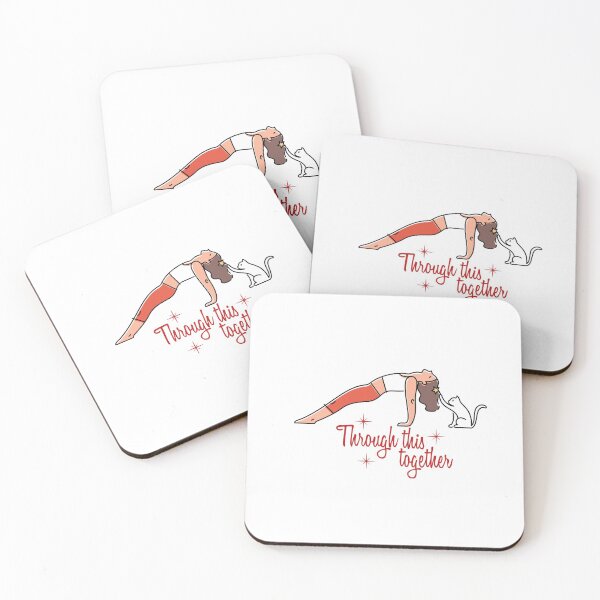 Item preview, Through This Together Yoga With Cat Support designed and sold by Marie  Labradore.