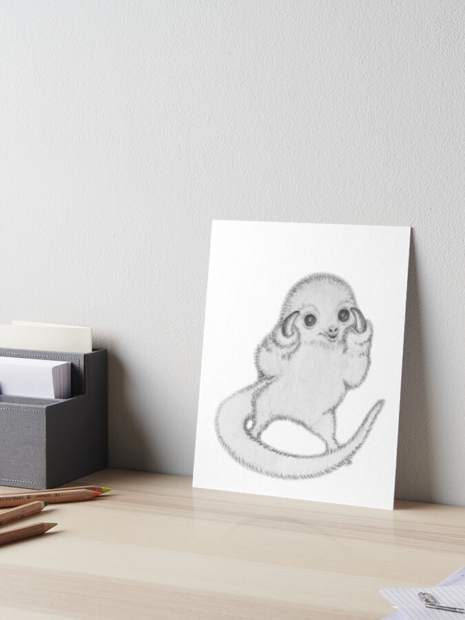 cheeky silky anteater hand drawn Art Board Print for Sale by MiraNomegusta