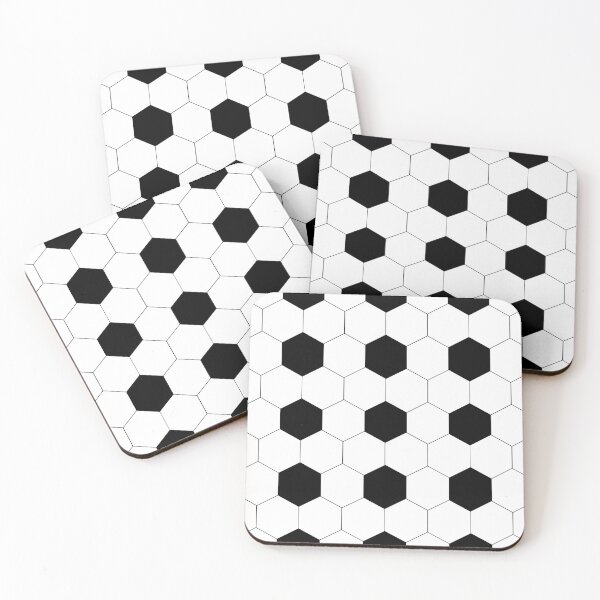 Item preview, Consecutive black and white hexagons form a football pattern for football lovers. designed and sold by minhappy.