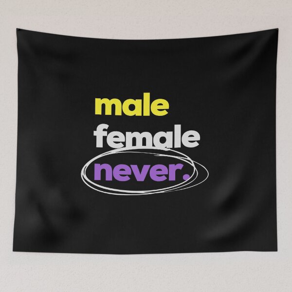 Item preview, Gender? Never. LGBTQ Nonbinary Pride designed and sold by Subtle Pride Shop.
