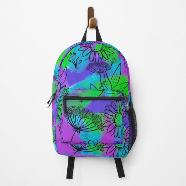 Item preview, Green and Purple Paintbrush Florals designed and sold by DesignsByJaycee.