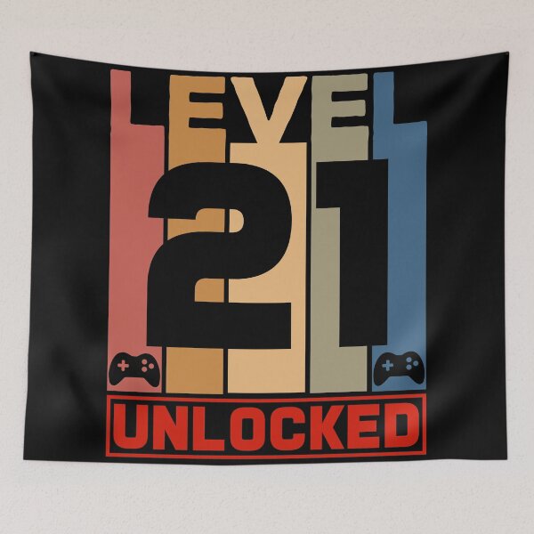 Item preview, Level 21 Unlocked - Born in 2000 Gaming - 21st Birthday Anniversary Video Game Father's Day Christmas Present. designed and sold by ALITOPRINCE.