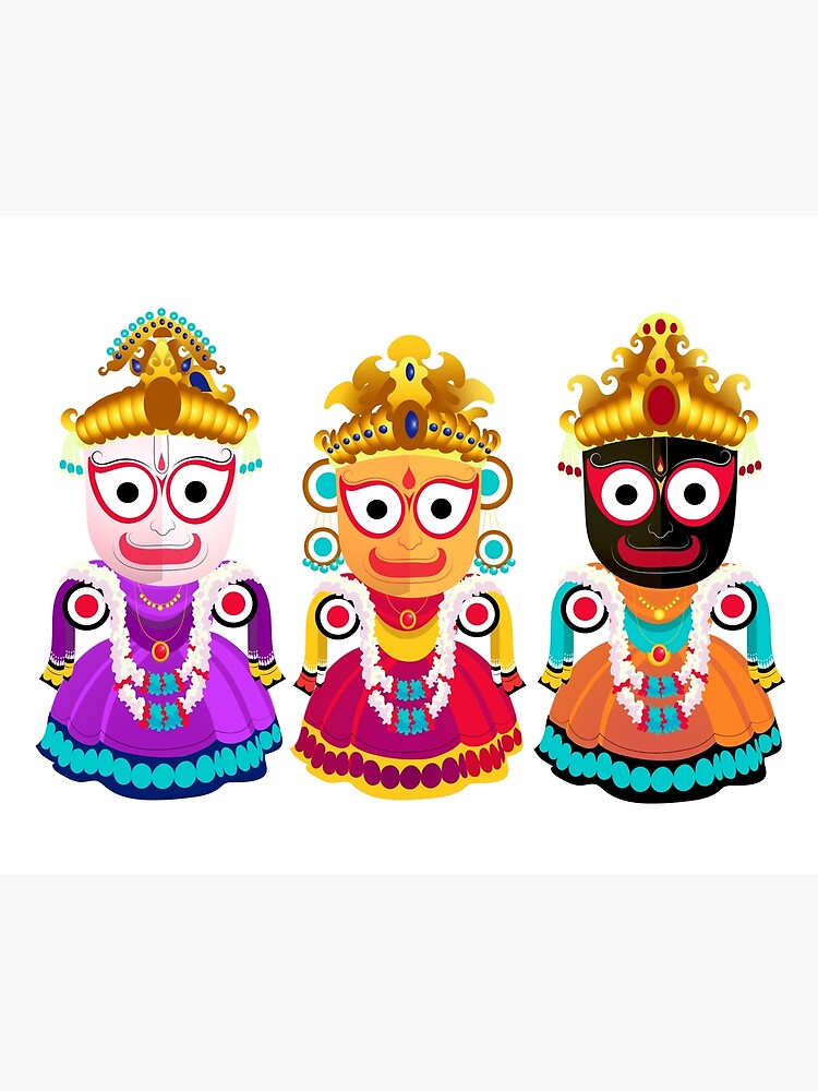 PIPILIKA Home Decor | UV Laminated | Beautiful Picture of Jai Jagannath  Balaram Subhadra | With 1 Inch Synthetic Wood Framing | SIZE: 13.5 inch X  15.5 inch | Art:-1981148 Digital Reprint