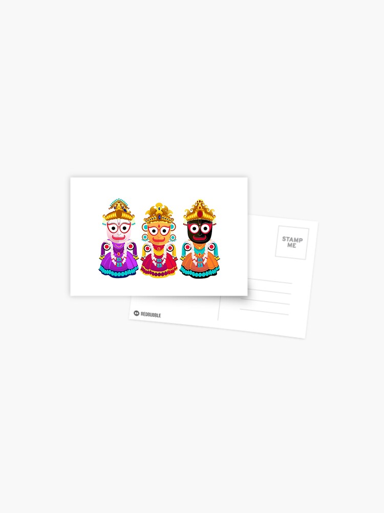 Rath yatra celebration design with vector illustration of lord jagannath  balabhadra and subhadra 8670660 Vector Art at Vecteezy