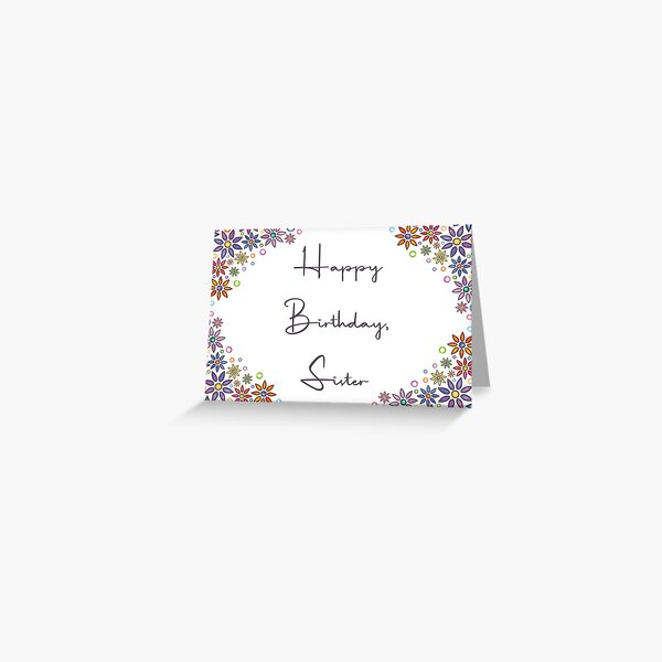 Item preview, Happy Birthday, Sister! designed and sold by Fiona-Lynn Designs.