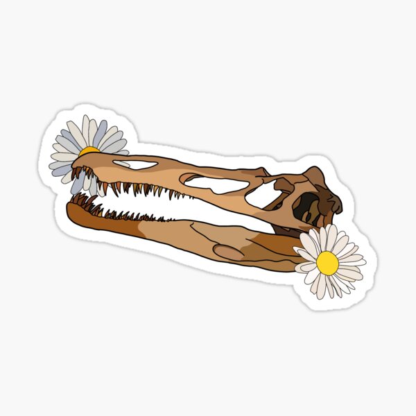 Item preview, Crâne de Suchomimus avec marguerites designed and sold by Bryson Oleson.