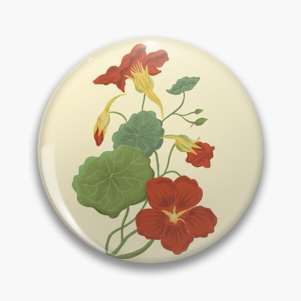 Item preview, Nasturtium botanical drawing designed and sold by Luaillustration.