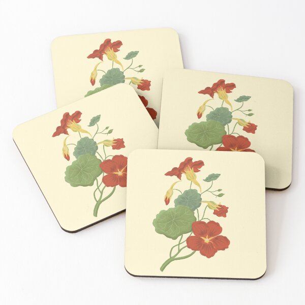 Item preview, Nasturtium botanical drawing designed and sold by Luaillustration.