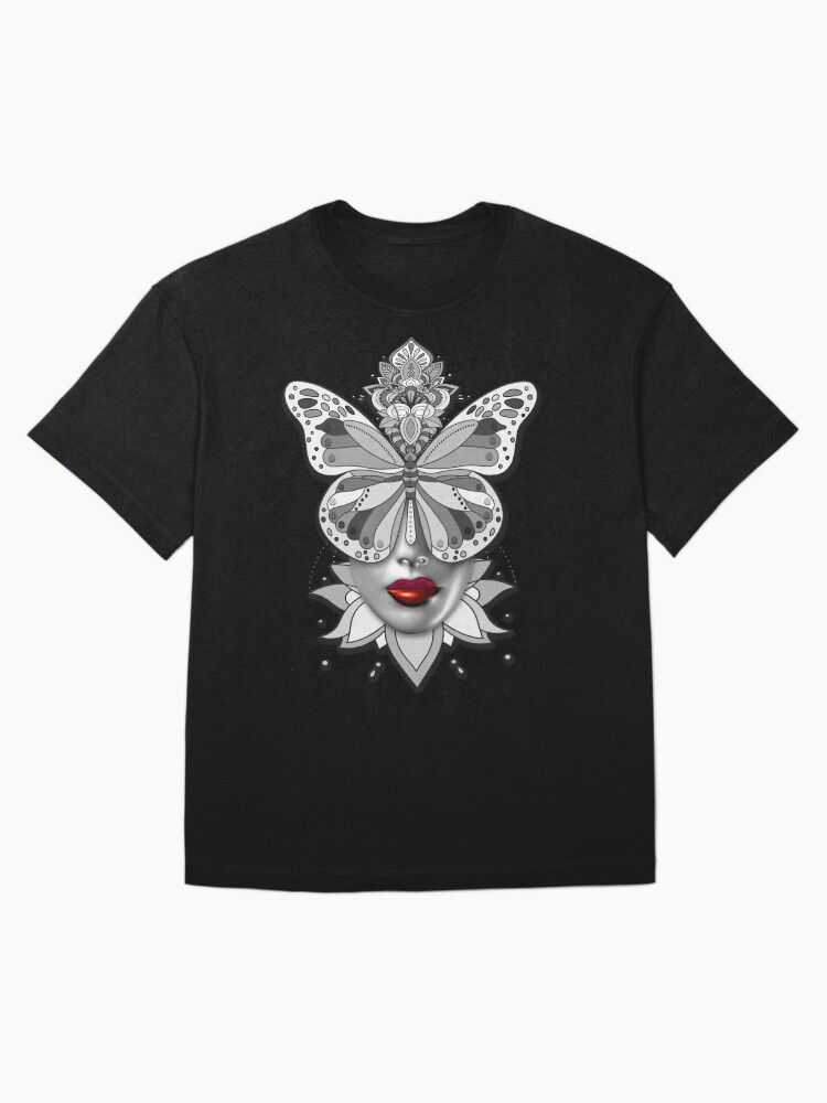 Thumbnail 3 of 7, Oversized T-Shirt, Creative Mandala Butterfly Woman Face 2 designed and sold by Vk91art.