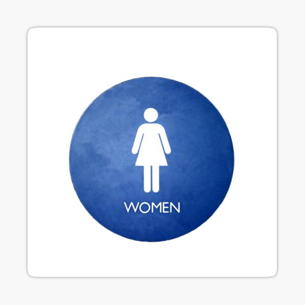 FEMALE WOMEN TOILET Wash room WC Lavatory Sticker Sign 150mmx150mm FEMALE WOMEN TOILET Wash room WC Lavatory Sticker Sign 150mmx150mm