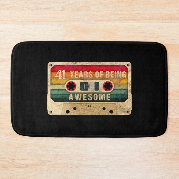 Item preview, 41 Years Of Being Awesome, 80s Retro Video Cassette Mixtape, 41st Birthday Gift designed and sold by GoldenGerrari.