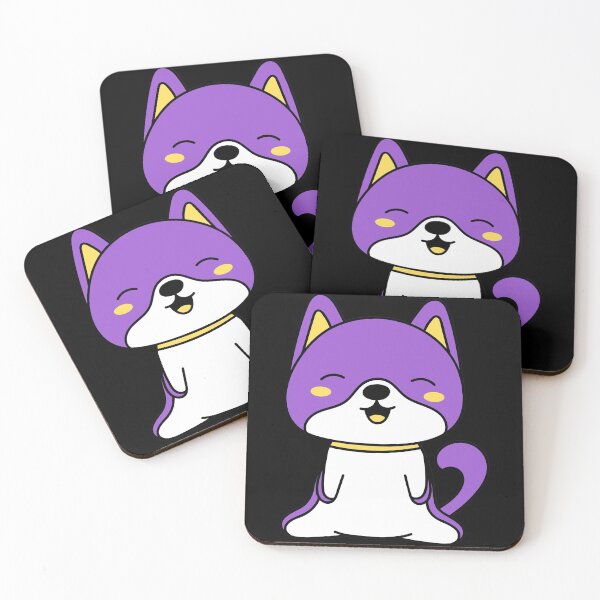 Item preview, Cute Yellow White Purple Black Puppy Dog. LGBTQ Nonbinary Pride designed and sold by Subtle Pride Shop.