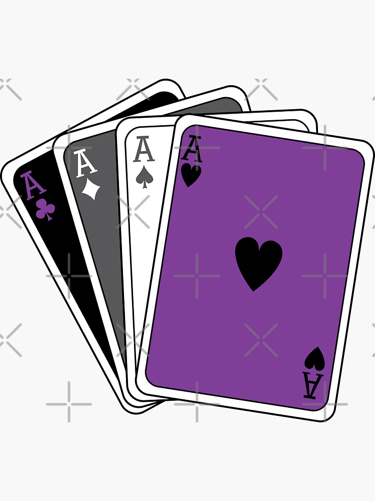 "Ace cards Asexual playing cards " Sticker by JericaS Redbubble