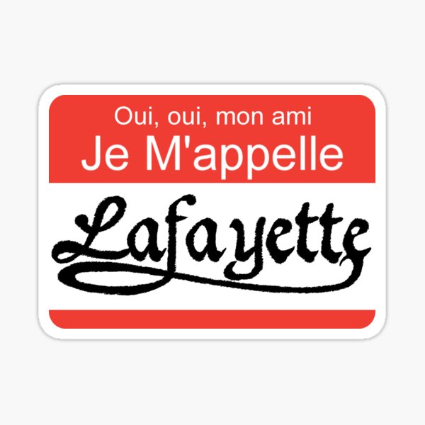 Lafayette Name Tag Sticker