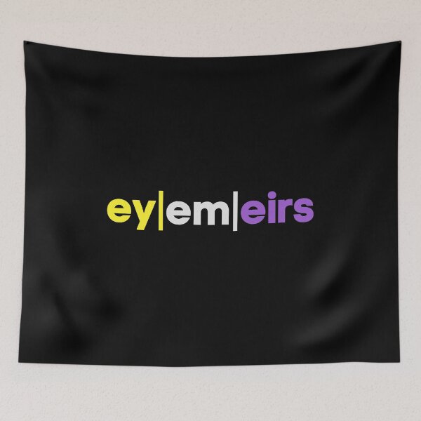 Item preview, Nonbinary / Non Binary / Gender Neutral Pronouns. ey, em, eirs. Nonbinary Pride designed and sold by Subtle Pride Shop.