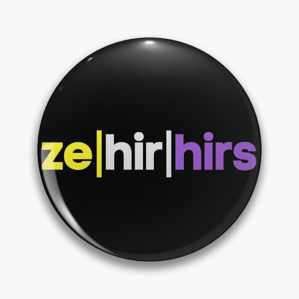 Item preview, Nonbinary / Non Binary / Gender Neutral Pronouns. ze, hir, hirs. Nonbinary Pride designed and sold by Subtle Pride Shop.