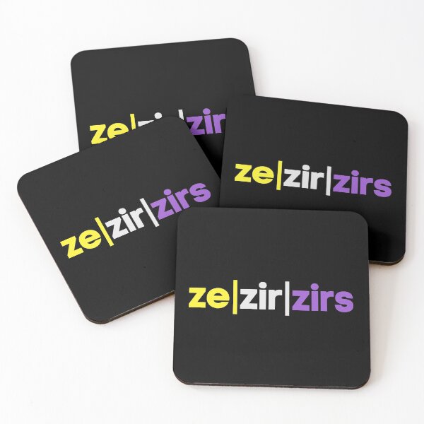 Item preview, Nonbinary / Non Binary / Gender Neutral Pronouns. ze, hir, hirs. Nonbinary Pride designed and sold by Subtle Pride Shop.
