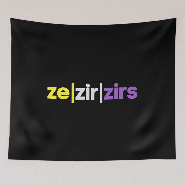 Item preview, Nonbinary / Non Binary / Gender Neutral Pronouns. ze, hir, hirs. Nonbinary Pride designed and sold by Subtle Pride Shop.