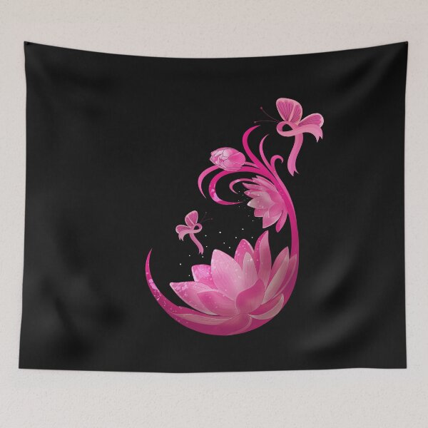 Item preview, Breast Cancer Motivation Fighter Lotus Flower designed and sold by bluebadgez.