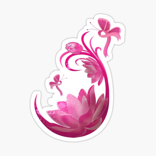 Item preview, Breast Cancer Motivation Fighter Lotus Flower designed and sold by bluebadgez.
