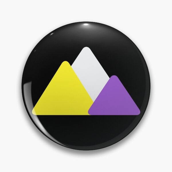Item preview, Non Binary Flag Mountains. Nonbinary Pride designed and sold by Subtle Pride Shop.