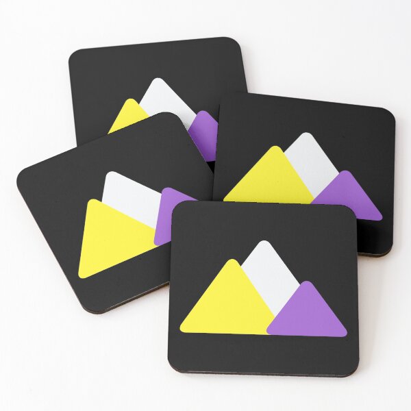 Item preview, Non Binary Flag Mountains. Nonbinary Pride designed and sold by Subtle Pride Shop.