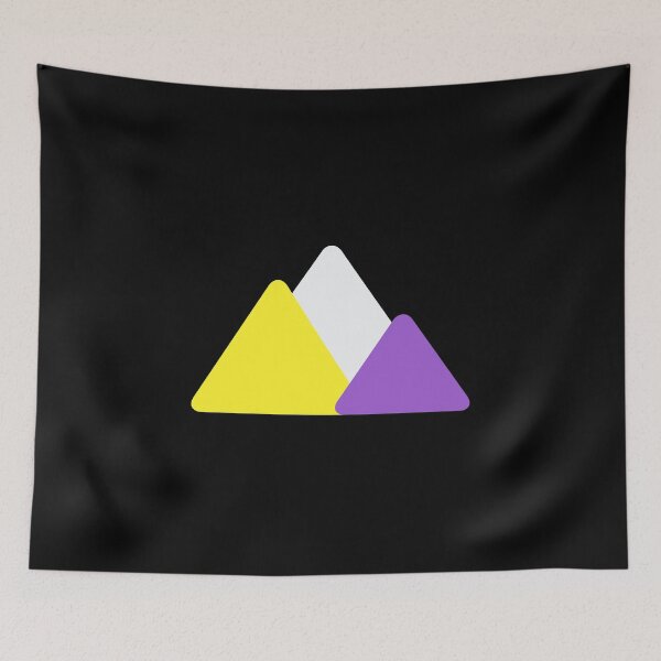 Item preview, Non Binary Flag Mountains. Nonbinary Pride designed and sold by Subtle Pride Shop.