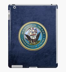 U.S. Navy - USN Emblem 3D on Blue Velvet iPad-Hülle & Klebefolie