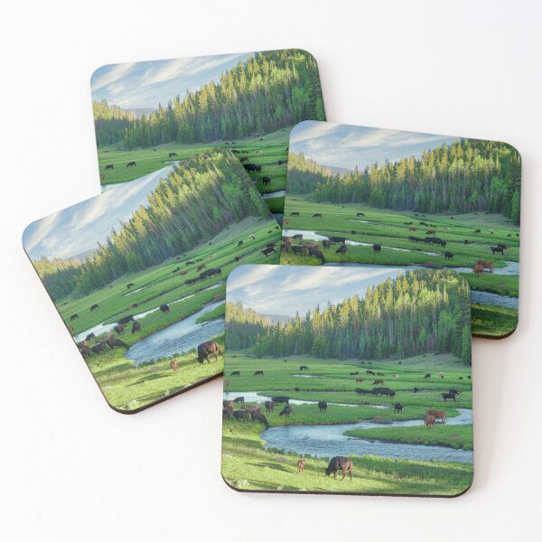 Item preview, Cattle Grazing in a Mountain Meadow designed and sold by Taylor Jenkins.