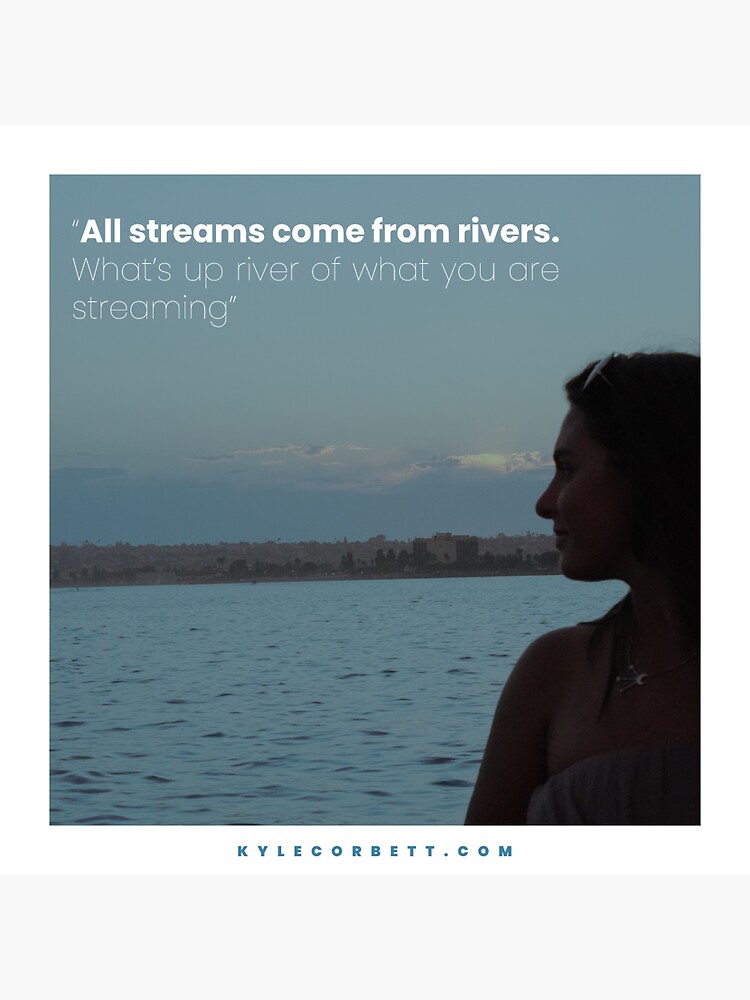 Thumbnail 3 of 3, Sticker, All Streams Come From Rivers designed and sold by SanDiegoSailing.