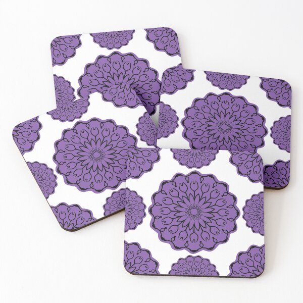 Item preview, Black and Purple on White Mandala designed and sold by Moved2Create.