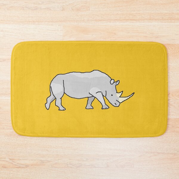Item preview, White Rhino Cartoon Animal designed and sold by RevolutionInPaint.