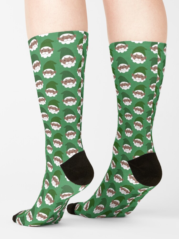 Thumbnail 4 of 5, Socks, Green gnomes designed and sold by petitspixels.