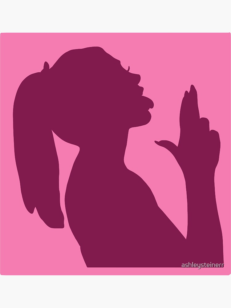 "Pink Girl Silhouette " Sticker by ashleysteinerr Redbubble