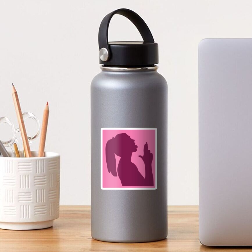 "Pink Girl Silhouette " Sticker by ashleysteinerr Redbubble
