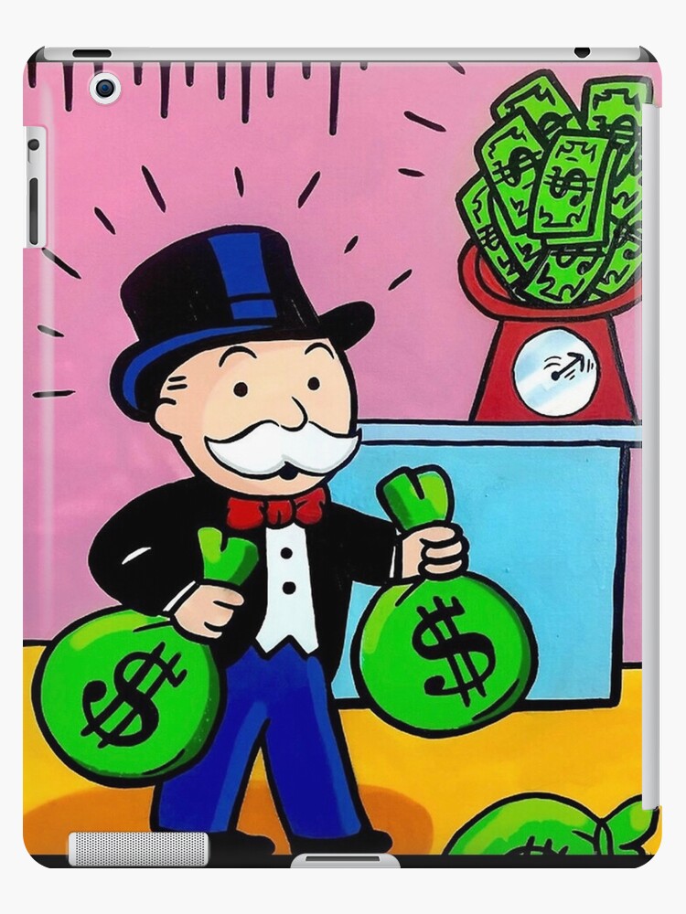 Monopoly Man Running Money Bag, Monopoly Money Poster