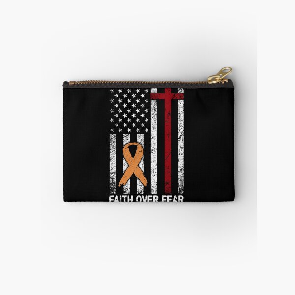 Item preview, Christian Distressed USA Flag Cross Faith Over Fears Uterine Cancer Awareness designed and sold by Brad-FI.