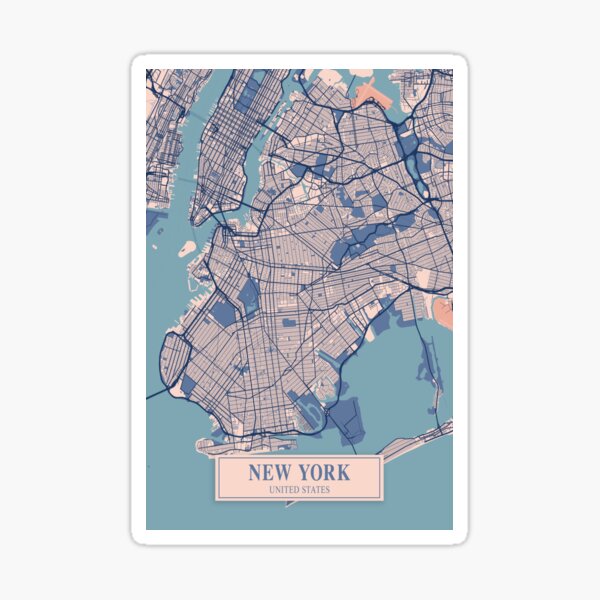 new york city map Sticker