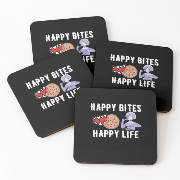 Item preview, Happy Bites Happy Life Food Quote and Graphic Design designed and sold by AritraSur.