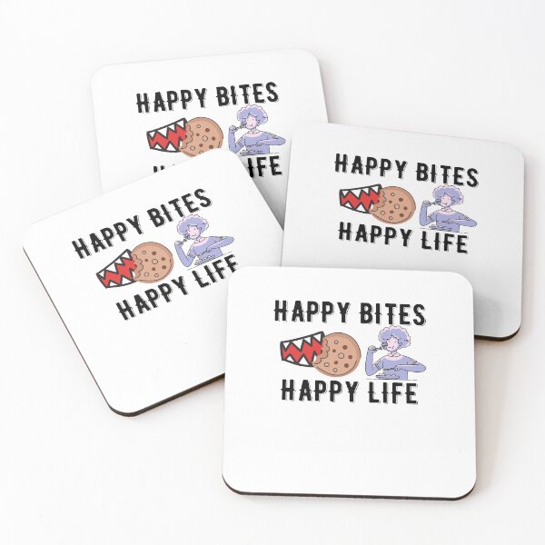 Item preview,  Happy Bites Happy Life Food Quote and Graphic Design designed and sold by AritraSur.
