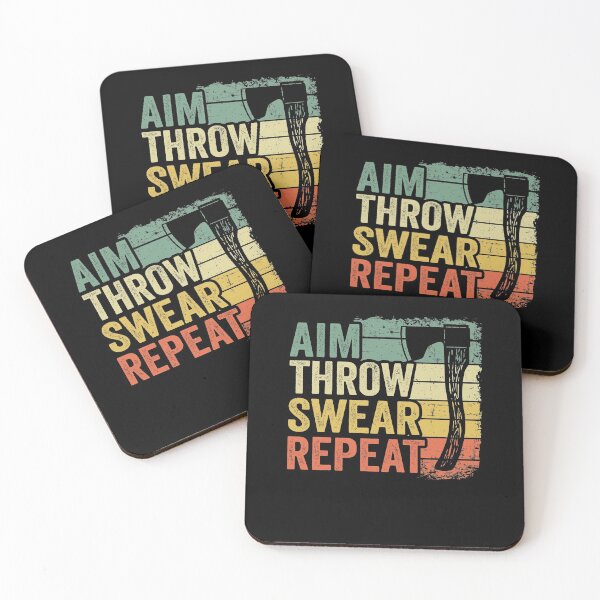 Item preview, Aim Throw Swear Repeat Axe Throwing Gift Funny designed and sold by Stronzi.